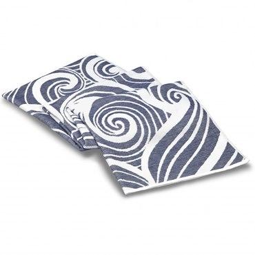 Пляжное полотенце, Hamam, Sea Surf, 100x180, Белый/синий (White / Navy), 1 шт.