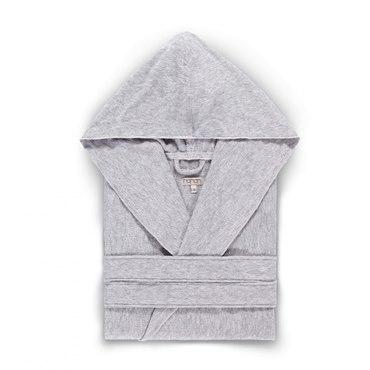 Легкий халат с капюшоном, Hamam, Ash, L/XL, Унисекс, Светло-серый, 1 шт.