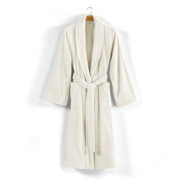 Махровый халат, L'appartement, Downtown, M, Унисекс, Слоновая кость, 1 шт.