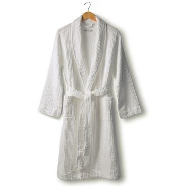 Халат хлопок, L'appartement, Gauze, L/XL, Унисекс, Белый (White), 1 шт.