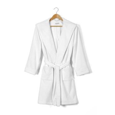 Халат с капюшоном, L'appartement, Santana, С капюшоном, L/XL, Унисекс, Белый, 1 шт.