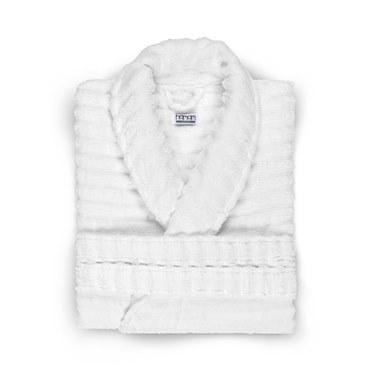 Отельный халат, Hamam Suite, Stripe, S/M, Белый (White), 1 шт.