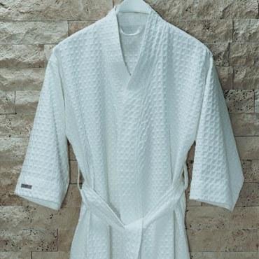 Махровый халат, Hamam Suite, Vintage, M, Унисекс, Белый (White), 1 шт.