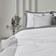 Комплект постельного евро, Claire&Caroll, 200x220, Белый/Серый, 400 ТС, Комплект