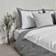 Комплект постельного евро, Claire&Caroll, 200x220, Белый/Серый, 400 ТС, Комплект