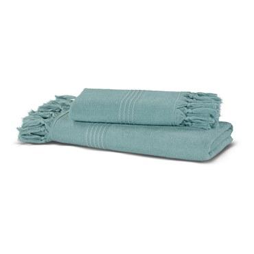 Махровое полотенце для рук, Hamam, Meyzer, 50x100, С бахромой, Бирюзовый, 1 шт.