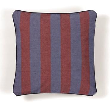Декоративная подушка, L'appartement, Rhode Island, Полосатый, 45x45, Темно-синий/бордовый, 1 шт.